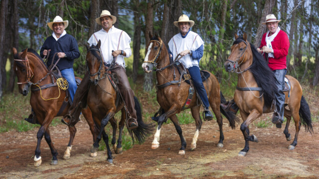 Fernando Cortés, Carlos Andrés Aponte, Luis Hernán Cortés, Andrés Novoa Recorrido a Caballo Casa de Campo